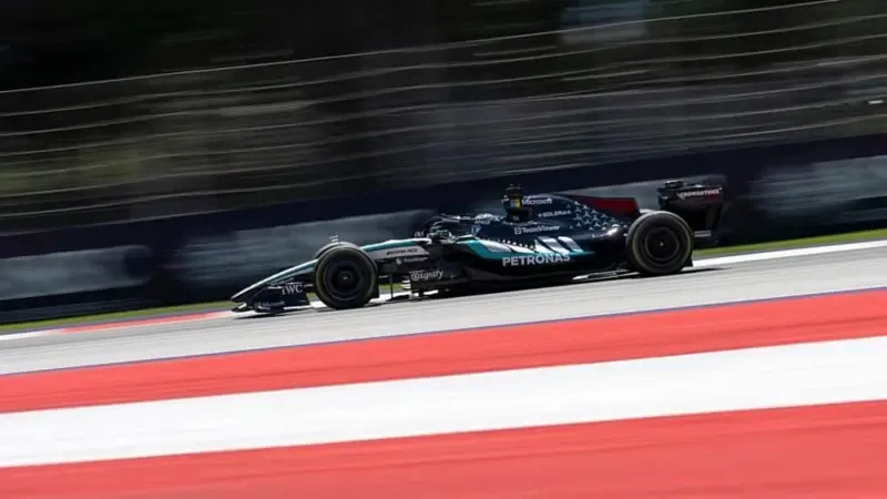 Kimi Antonelli during second practice at the 2026 Austrian Grand Prix