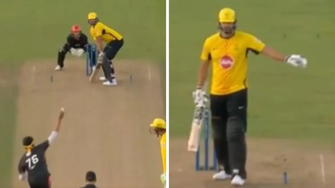 Tim David questions Usman Tariq’s bowling action after dismissal in The Hundred
