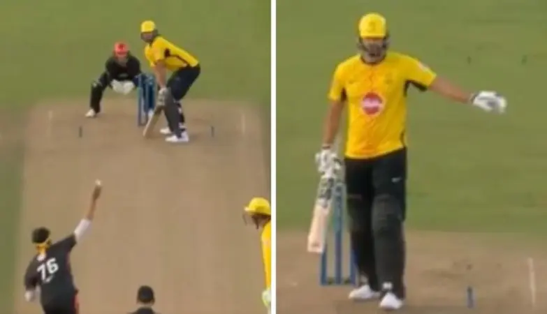 Tim David questions Pakistan bowler Usman Tariq's bowling action, gestures 'no-ball' after dismissal