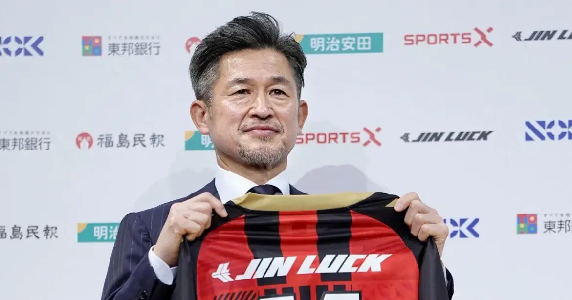 Fukushima United: Football icon Kazuyoshi Miura scores first goal in four years