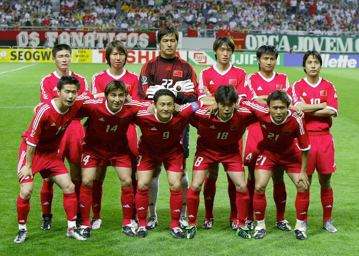 China lost to Costa Rica, Brazil, and Turkey without scoring a goal at the 2002 World Cup